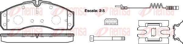 REMSA Комплект тормозных колодок, дисковый тормоз 0651.22