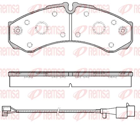 REMSA Piduriklotsi komplekt,ketaspidur 0651.52