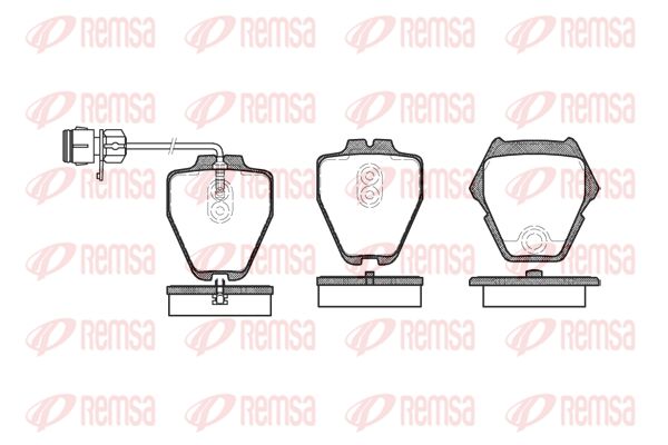REMSA Комплект тормозных колодок, дисковый тормоз 0752.12