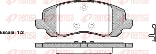 REMSA Комплект тормозных колодок, дисковый тормоз 0804.20