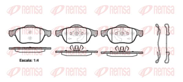 REMSA Комплект тормозных колодок, дисковый тормоз 0843.20