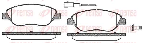 REMSA Комплект тормозных колодок, дисковый тормоз 0860.02