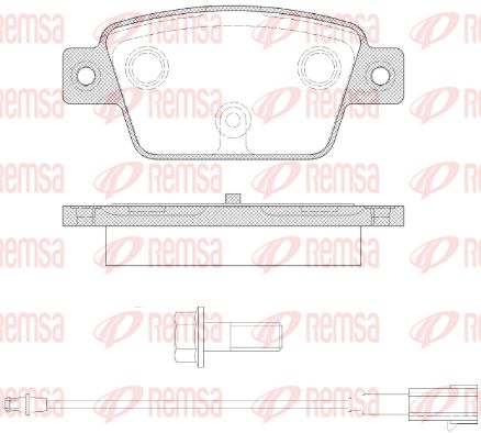REMSA Комплект тормозных колодок, дисковый тормоз 0861.12