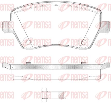 REMSA Комплект тормозных колодок, дисковый тормоз 0987.22