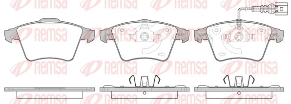 REMSA Комплект тормозных колодок, дисковый тормоз 1045.11