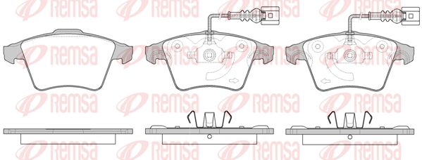 REMSA Комплект тормозных колодок, дисковый тормоз 1045.22