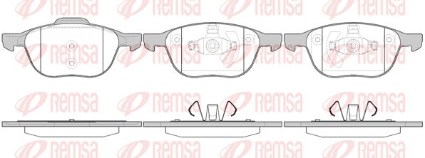 REMSA Комплект тормозных колодок, дисковый тормоз 1082.00