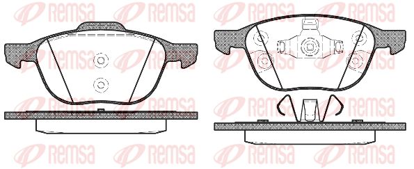 REMSA Комплект тормозных колодок, дисковый тормоз 1082.30