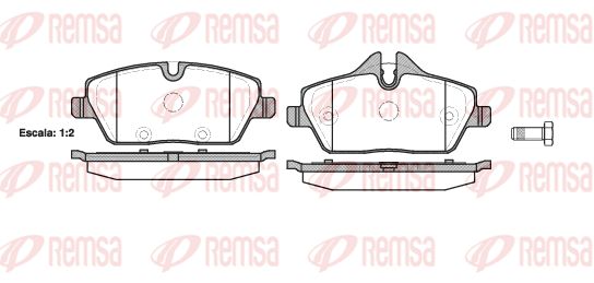REMSA Комплект тормозных колодок, дисковый тормоз 1131.10
