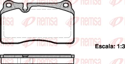 REMSA Комплект тормозных колодок, дисковый тормоз 1200.00