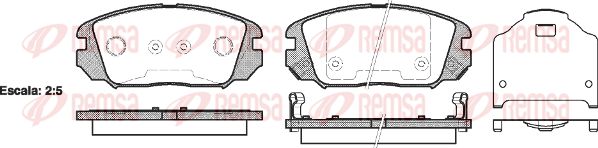 REMSA Комплект тормозных колодок, дисковый тормоз 1204.02