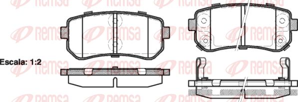 REMSA Комплект тормозных колодок, дисковый тормоз 1209.02