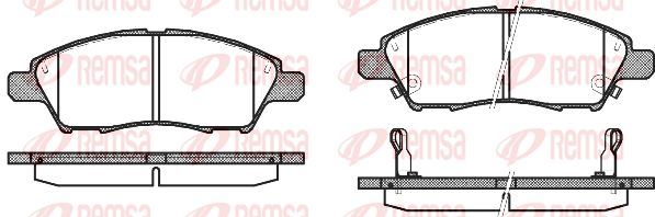 REMSA Комплект тормозных колодок, дисковый тормоз 1210.02