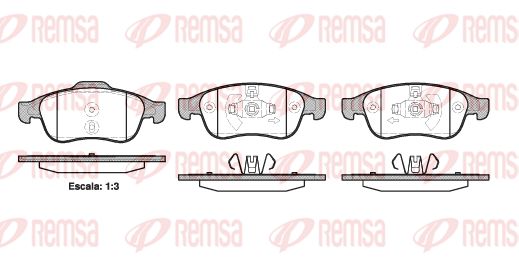 REMSA Комплект тормозных колодок, дисковый тормоз 1248.10