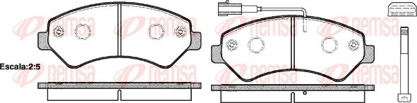 REMSA Комплект тормозных колодок, дисковый тормоз 1275.01