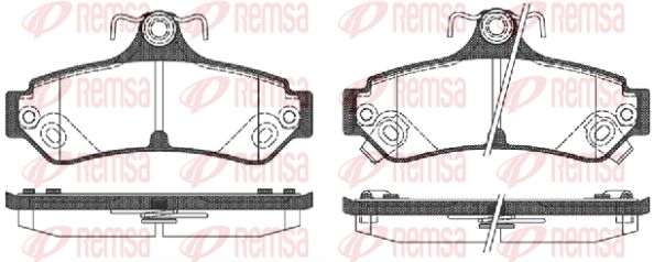 REMSA Комплект тормозных колодок, дисковый тормоз 1285.12