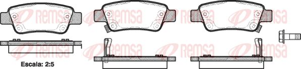 REMSA Комплект тормозных колодок, дисковый тормоз 1290.02
