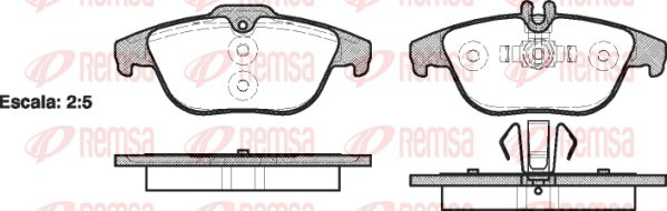 REMSA Комплект тормозных колодок, дисковый тормоз 1305.00