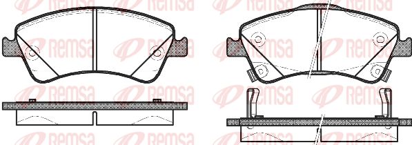 REMSA Комплект тормозных колодок, дисковый тормоз 1341.02