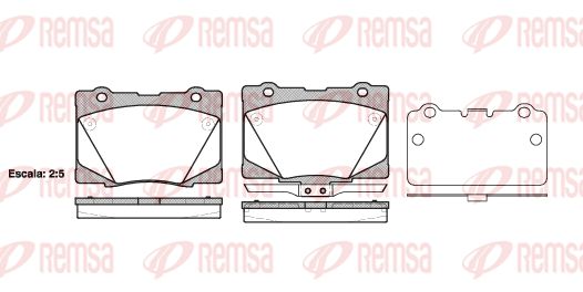 REMSA Piduriklotsi komplekt,ketaspidur 1422.02