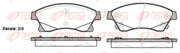 REMSA Комплект тормозных колодок, дисковый тормоз 1431.12