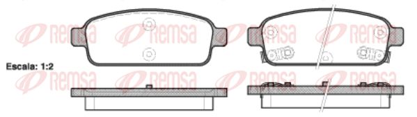 REMSA Комплект тормозных колодок, дисковый тормоз 1432.02