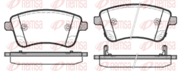 REMSA Комплект тормозных колодок, дисковый тормоз 1435.02