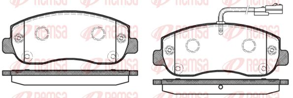 REMSA Комплект тормозных колодок, дисковый тормоз 1449.01