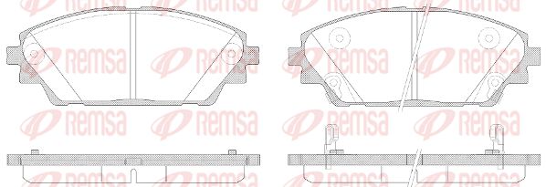 REMSA Комплект тормозных колодок, дисковый тормоз 1569.02