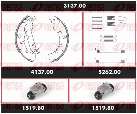 REMSA Pidurikomplekt,trummelpidur 3137.00