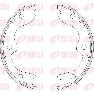 REMSA Барабанная тормозная колодка, стояночный тормоз 4738.00