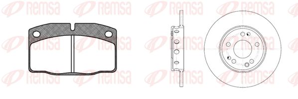 REMSA Комплект тормозов, дисковый тормозной механизм 8101.01