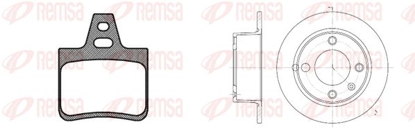 REMSA Pidurikomplekt,ketaspidur 8102.00