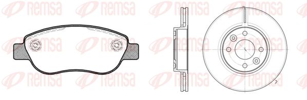 REMSA Pidurikomplekt,ketaspidur 81069.00