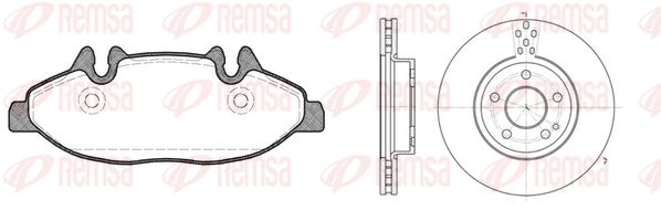 REMSA Комплект тормозов, дисковый тормозной механизм 81109.00