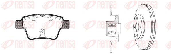 REMSA Комплект тормозов, дисковый тормозной механизм 81138.21