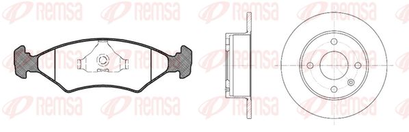 REMSA Комплект тормозов, дисковый тормозной механизм 8119.00