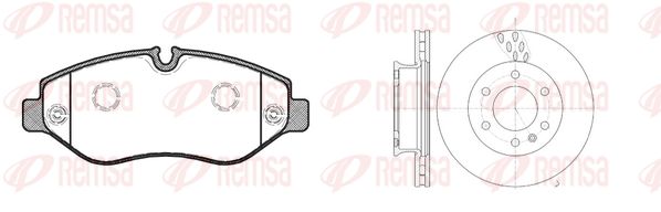 REMSA Pidurikomplekt,ketaspidur 81245.00