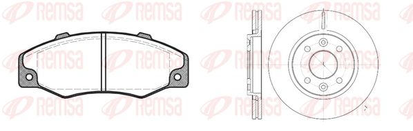REMSA Комплект тормозов, дисковый тормозной механизм 8220.00
