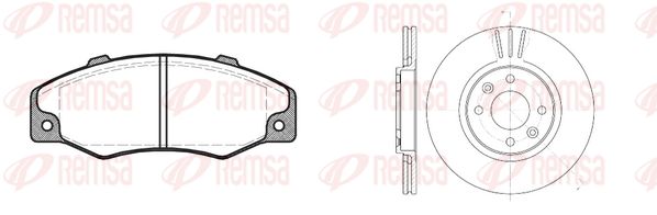 REMSA Комплект тормозов, дисковый тормозной механизм 8220.01