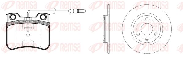 REMSA Комплект тормозов, дисковый тормозной механизм 8247.02