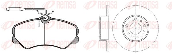 REMSA Комплект тормозов, дисковый тормозной механизм 8261.00