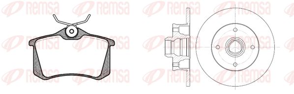 REMSA Комплект тормозов, дисковый тормозной механизм 8263.02