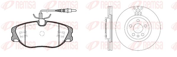 REMSA Комплект тормозов, дисковый тормозной механизм 8305.00