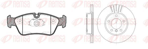 REMSA Комплект тормозов, дисковый тормозной механизм 8384.02