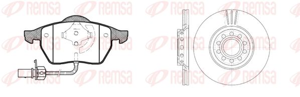 REMSA Комплект тормозов, дисковый тормозной механизм 8390.07