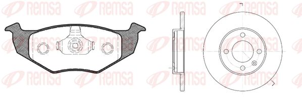 REMSA Pidurikomplekt,ketaspidur 8609.03