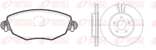 REMSA Комплект тормозов, дисковый тормозной механизм 8776.00