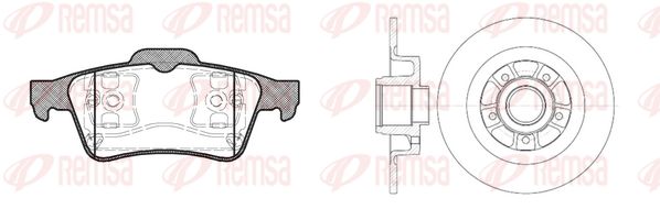 REMSA Pidurikomplekt,ketaspidur 8842.00