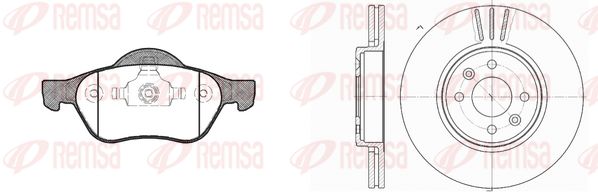 REMSA Pidurikomplekt,ketaspidur 8962.01